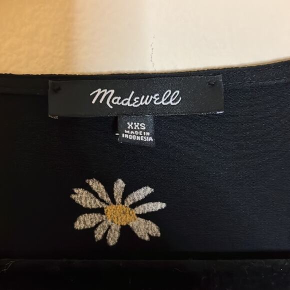 Madewell Sash-Tie Wrap Top in Lazy Daisies Size XXS - Picture 6 of 6